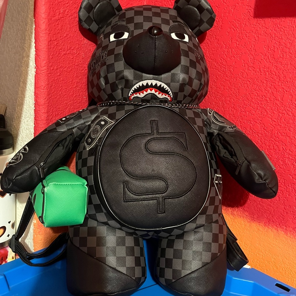 Black and Green Bear-Shaped Men's Bag